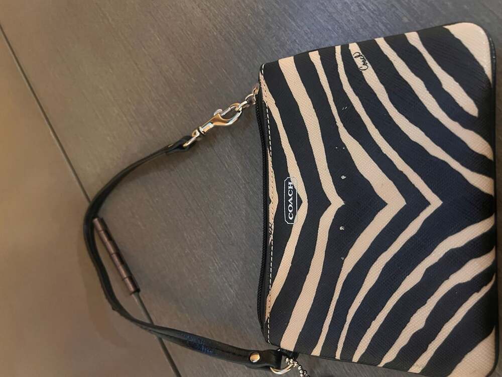 Coach Zebra Print Small Wristlet F51099